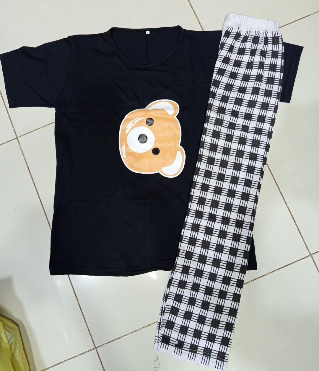 Comfortable Printed Cotton Jersey Night Suit - 2 Pc - Image 2